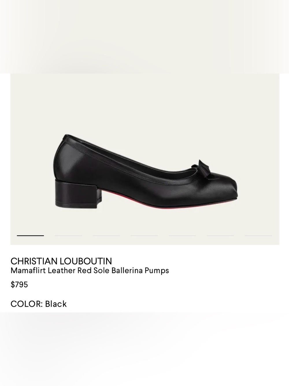 Christian Louboutin/Black Leather Bow Ballet 30mm pumps/“Mamaflirt”/US 7/NIB!!!! - Picture 2 of 16